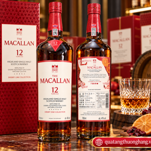 Rượu Macallan 12 Sherry Oak Nhật -700ml