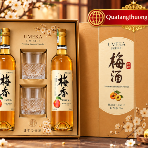 HỘP QUÀ RƯỢU MƠ KÈM LY - giá đã bao gồm VAT 