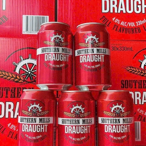 Bia Đỏ Southern Mills Draught thùng 30 lon x 330ml - Nội địa Úc 