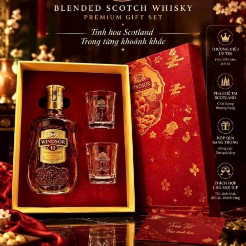 Hộp quà rượu windsor 12- 500ml