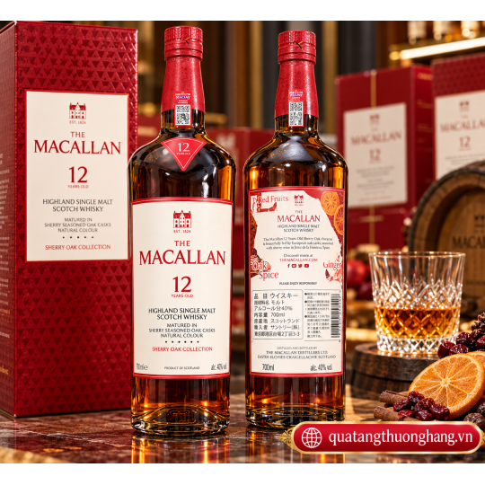 Rượu Macallan 12 Sherry Oak Nhật -700ml
