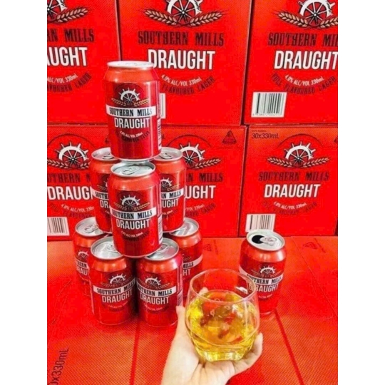 Bia Đỏ Southern Mills Draught thùng 30 lon x 330ml - Nội địa Úc 