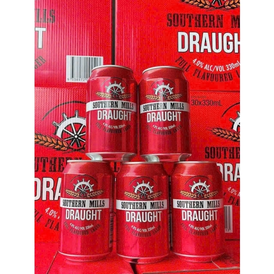 Bia Đỏ Southern Mills Draught thùng 30 lon x 330ml - Nội địa Úc 