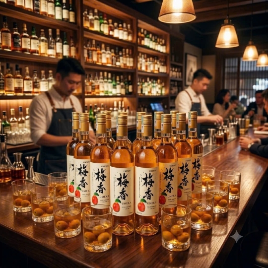 BỘ QUÀ TẶNG  RƯỢU MƠ NHẬT KÈM 2 Ly -( giá đã bao gồm VAT)