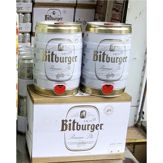 XẢ LỖ Bitburger Premium Pils 5L – date 16/10/2026 ( hết hàng)